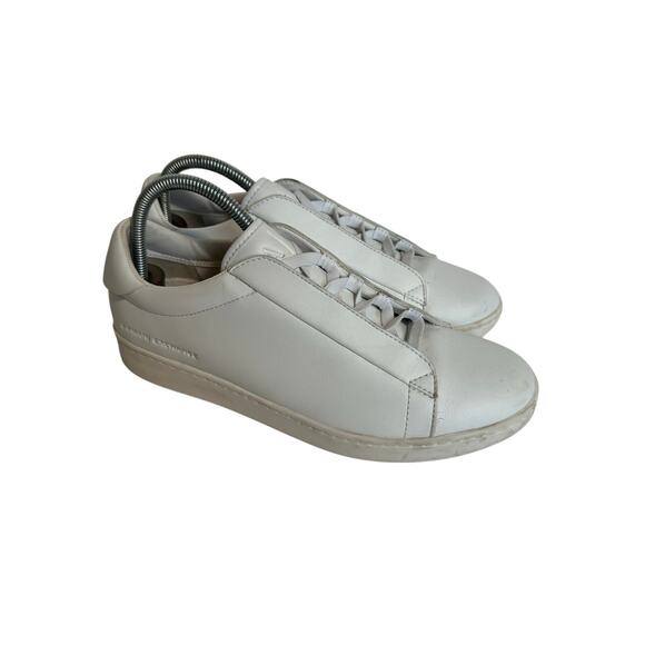 Armani Exchange White Slip On Casual Leather Sneakers Mens Size 10 - Picture 1 of 7
